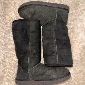 Black Suede Tall UGG Boots